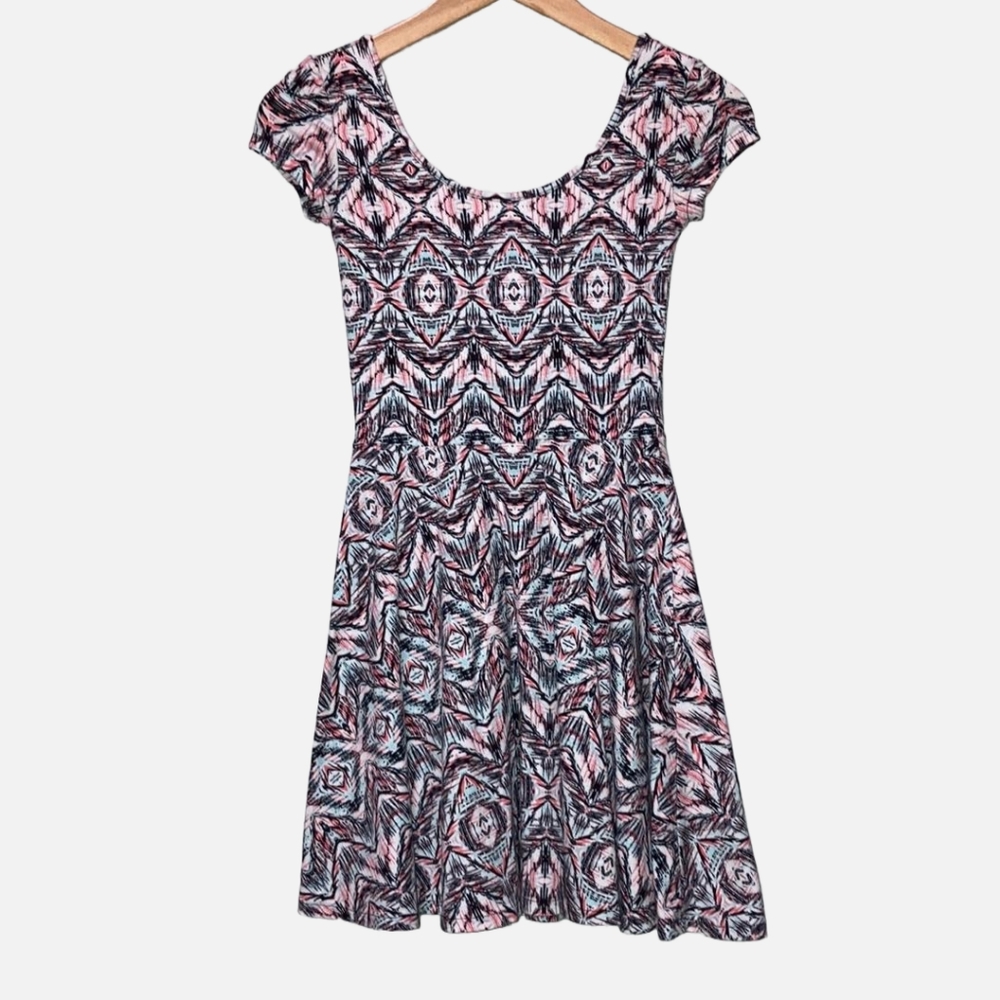 Aeropostale Printed Skater Dress X-Small